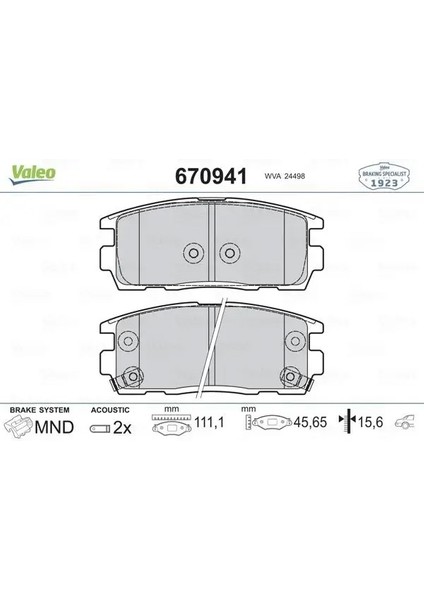 670941 Arka Fren Balatasi 1605123 19208345 20801538