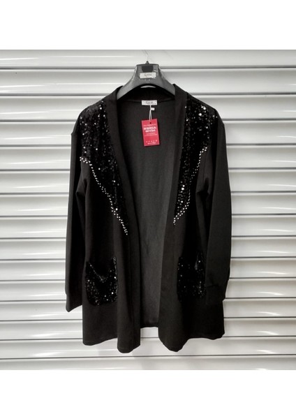 Kadın Iki Iplik Incili ve Pulpayetli Hırka