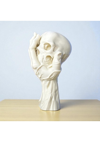 “sessiz Çığlık” Heykel – Modern Soyut Kafatası ve El Figürü | Kabuk Factory Tasarımı fiyatları