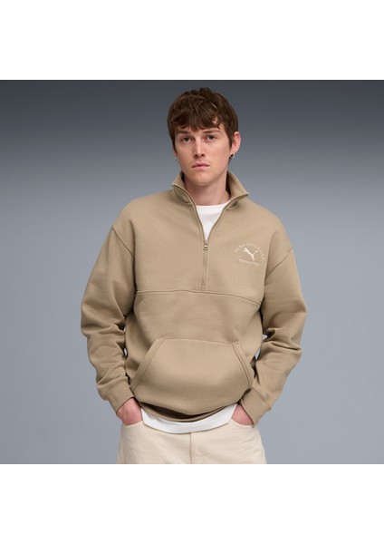 Class Half Zip Erkek Kahverengi Sweatshirt.55