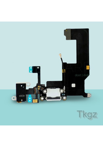 Apple Iphone 5 Full Şarj Soketi Filmi Flex Orjinal (Beyaz)
