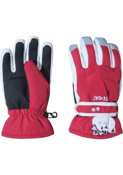 Kitti 4-8 Yaş Kız Çocuk Kar Kayak Eldiveni