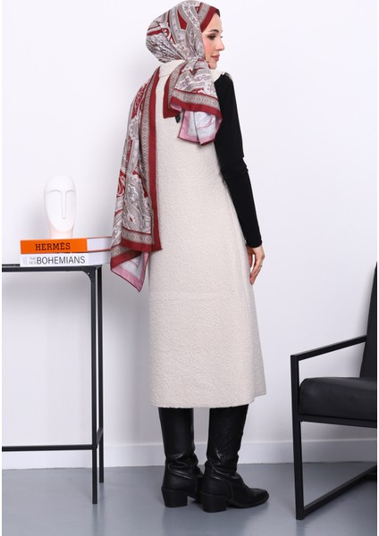 Taş Düğmeli Uzun Buklet Yelek fırsatları