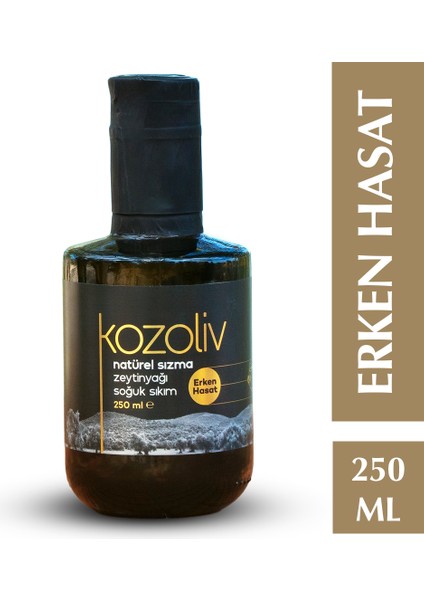 2024-25 Erken Hasat Soğuk Sıkım Zeytinyağı 250 ML Cam Şişe