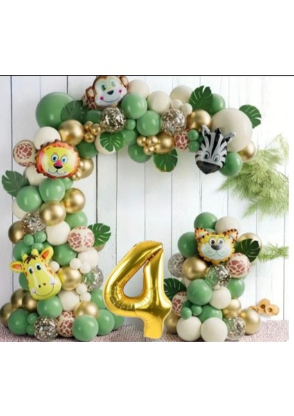 Lüx Safari Doğum Günü Konsepti - Yaş Günü Doğum Günü Kutlama Partisi Seti