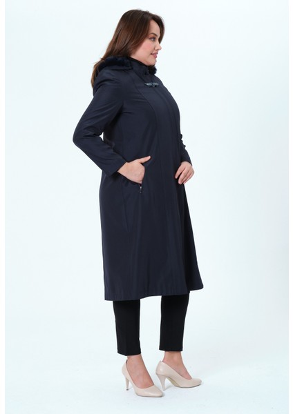 Canay Kadın Büyük Beden Branda Kumaş Astarlı Ara Boy Bonded Mont modelleri