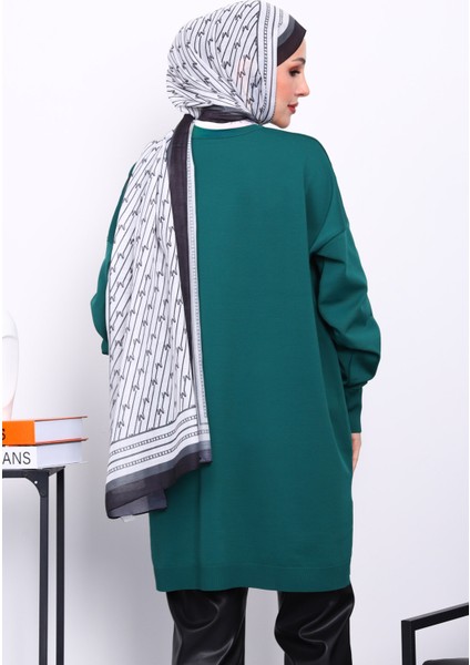 Zümrüt Yeşili Soğuk İplik Merserize Triko Tunik fırsatları