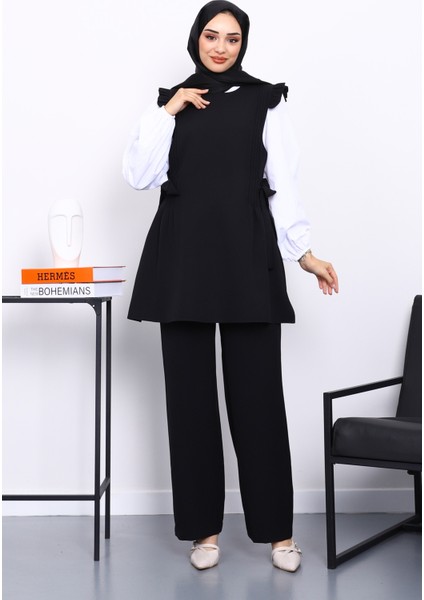 Siyah Gömlek Yelek Pantolonlu Üçlü Takım fiyatları