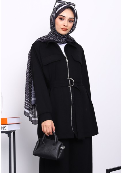 Siyah Sahte Cepli Bel Kuşaklı Modal Takım modelleri