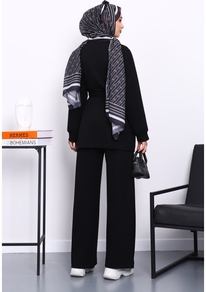 Siyah Sahte Cepli Bel Kuşaklı Modal Takım fırsatları