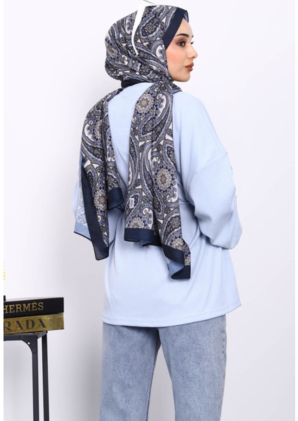 Bebe Mavi Bisiklet Yaka Bel Kuşaklı Tunik fırsatları