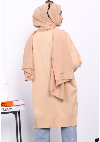 Bisküvi Kazayağı Desenli Soğuk İplik Triko Tunik fırsatları