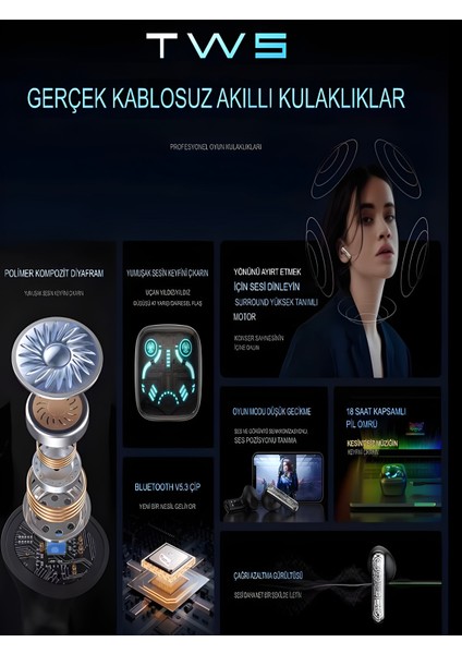 300MAH Rgb Işıklı Bt 5.4 Bluetooth Gaming Kulaklık – 10M Menzil, Oyuncu Kulaklığı fırsatları