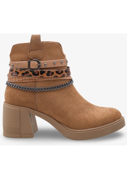 Mojca Kadın Zincir Detaylı Topuklu Bot