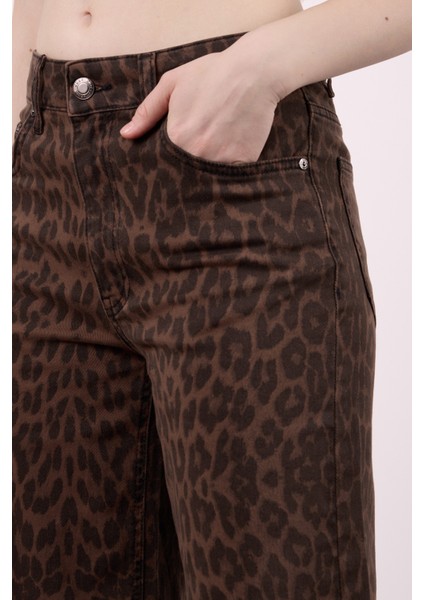 Elena 145 Yüksel Bel Leo Kahve Geniş Paça Pantolon Kadın modelleri