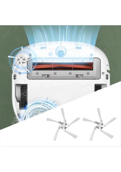 8pcs Xiaomi Için Yan Fırça Dreame W10 STYTJ06ZHM Vakum Süpürge 5 Köşeli Çapak Fırçası Temiz Parçaları Değiştir (Yurt Dışından) fiyatları