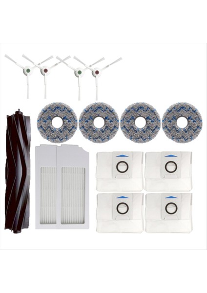 Ecovacs Için 15 Pcs Deebot X1 Omni /T10 Turbo Robot Vakum Süpürge Filtre Yan Fırça Temizlik Bezi Yedek Parçalar Toz Çantası (Yurt Dışından)