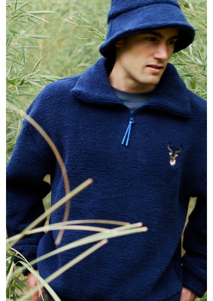 Geyik Sherpa Şapka - Lacivert fiyatları