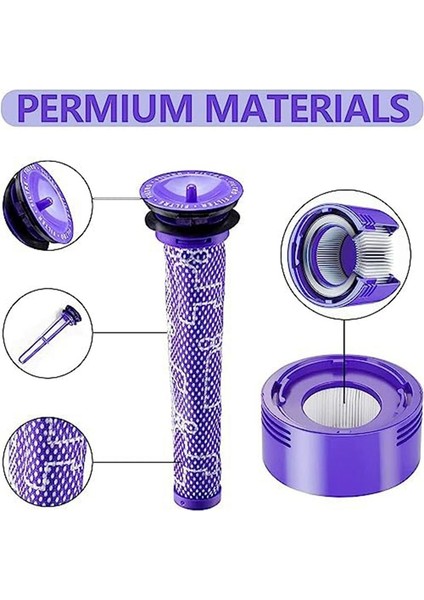 3 Ön ve Filtre Vakum Filtre Değiştirme Kiti Dyson V7 Için V8 Bölüm 96561-01 &amp 967478-01 (Yurt Dışından) fiyatları
