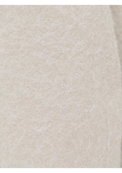 Alpaco Çift Cepli Önü Düğmeli Astarlı Buklet Kaban -Ekru -Collectıon fiyatları