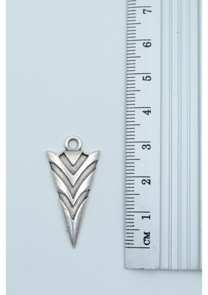 2'li Triagle Ok Ucu - Desenli Gümüş Kaplama Kolye Seti modelleri