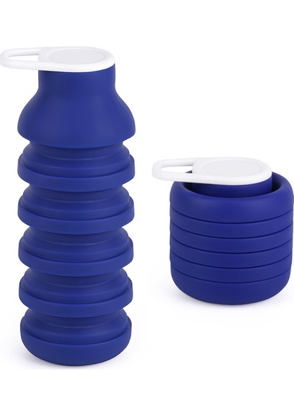 Büyük Kapasiteli 600 ml Su Şişesi Katlanabilir Silikon Pipetli Su Şişesi Darbeye Dayanıklı, Yüksek Sıcaklıkta Kullanılabilen Açık Hava Kamp Sporları Bardağı (Yurt Dışından)