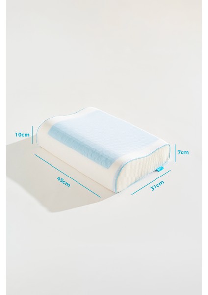 Jelli Ortopedik Visco Yastık Serinleten Yastık 45*31*10/7 cm