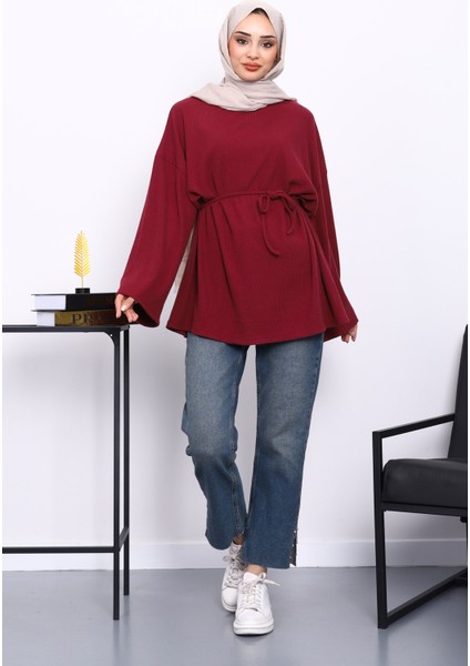 Mürdüm Bisiklet Yaka Bel Kuşaklı Tunik fiyatları