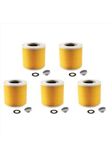 5x En Kaliteli Hava Tozu Filtreleri Karcher Vakum Süpüratörler Için Torbalar Parçalar Kartuş Kartuş Hepa Filtresi WD2250 Wd3 200 Mv2 Mv3 (Yurt Dışından)