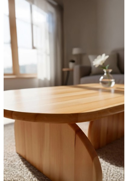 Şık Modern Tasarım Masif Doğal Ahşap Orta Sehpa Kayın Ağacı Iskandinav Tarz indirimleri