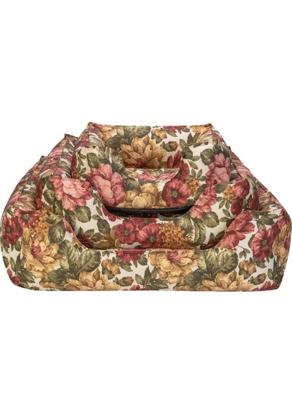 Techmrt Pet Comfort Alpha Merta Gül Desenli Köpek Yatağı L 85X105CM fırsatları