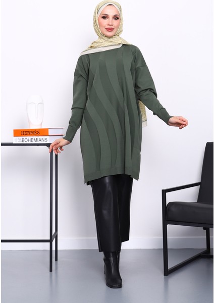 Haki Soğuk İplik Merserize Triko Tunik fiyatları