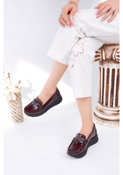 Kadın Bordo Anatomik Taban Rahat Ayakkabı fiyatları