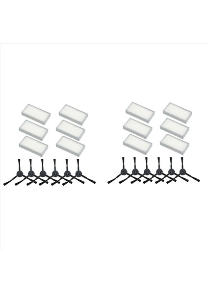 2x Ilıfe Süpplama Robot Aksesuarları V3S V3S V5 V5S Pro Yan Fırça Hepa Filtre Ekranı (Yurt Dışından)