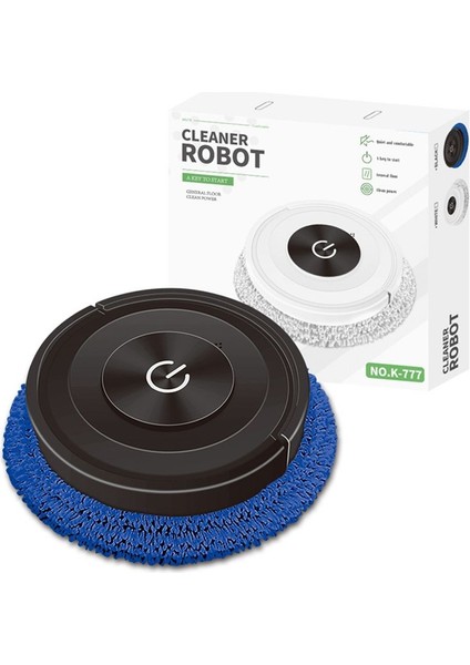 Sessiz Dokunmatik Moping Robot Süpüren Islak ve Kuru Hepsi Bir Arada Temizlik Makinesi Akıllı Ev Aleti Elektrikli Süpürge (Siyah) (Yurt Dışından)