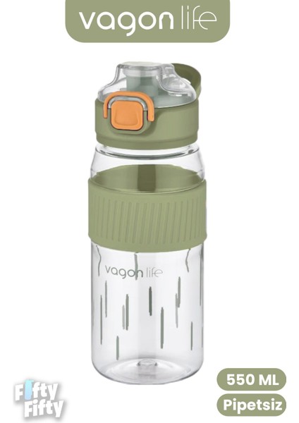 550 ml Rahat Içim (Pipetsiz) Taşıma Kulplu Çocuk Su Matarası -VGN3001ML550