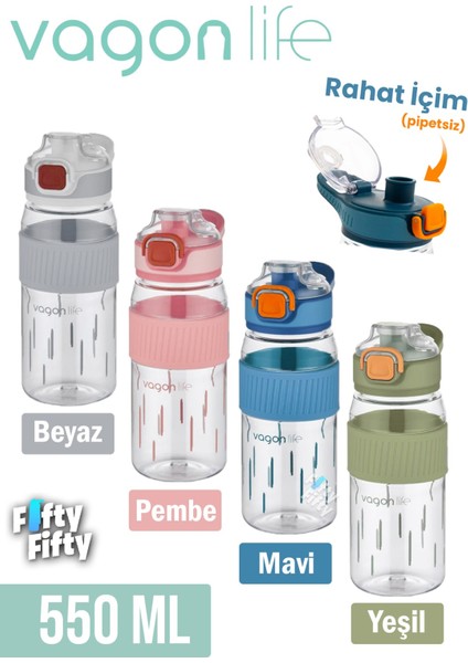 550 ml Rahat Içim (Pipetsiz) Taşıma Kulplu Çocuk Su Matarası -VGN3001ML550 fiyatları