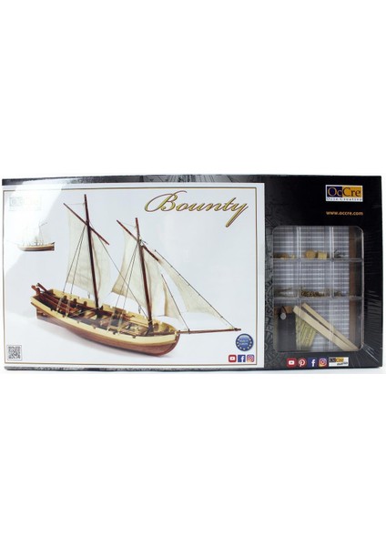 52003 1/24 Ölçek, Bounty Boat Yelkenli Tekne Ahşap Model Kiti