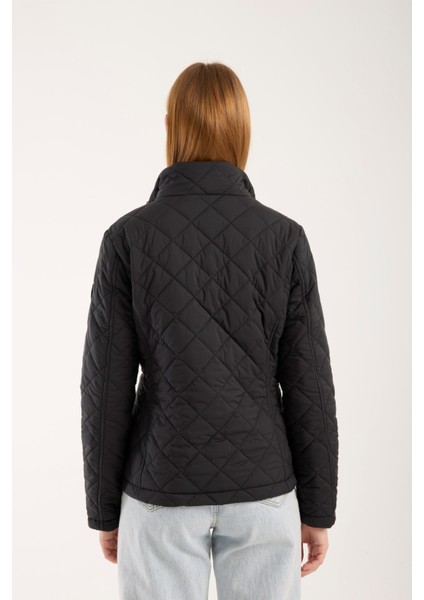 Kadın Baklava Desen Mevsimlik Mont – Hafif Dolgulu, Dik Yaka, Fit Siluet 8787 modelleri