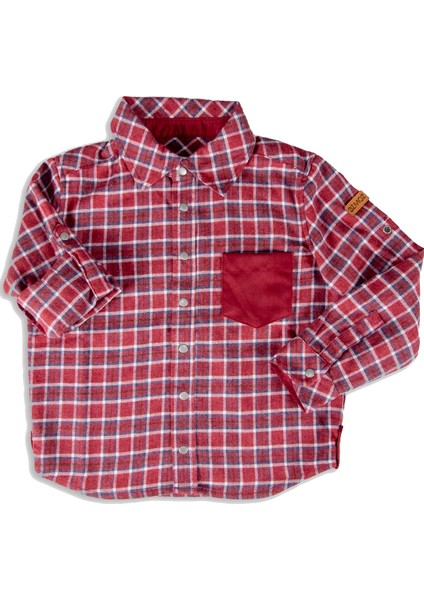 Pamuklu Pötikare Ekose Kışlık Erkek Çocuk Gömlek Kırmızı fiyatları