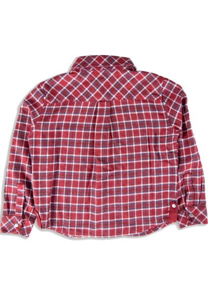 Pamuklu Pötikare Ekose Kışlık Erkek Çocuk Gömlek Kırmızı indirimleri