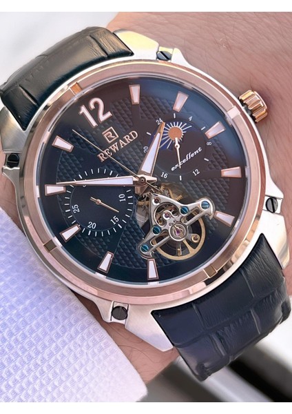 Otomatik Deri Kordon 5 Atm Suya Dayanıklı Erkek Kol Saati VS.BLKT.0635 fiyatları