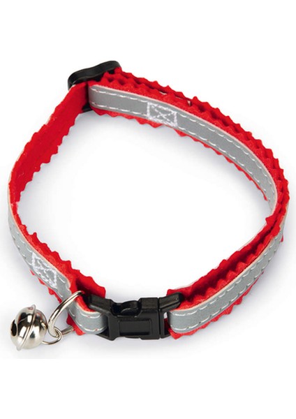 Techmrt Beeztees Reflektör Kedi Boyun Tasması 31CM Kırmızı