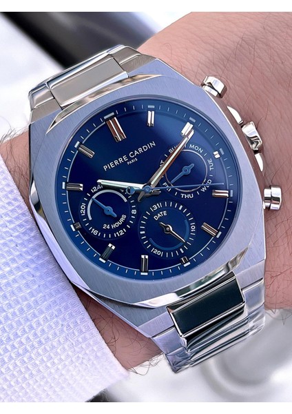 Italyan Tasarım Bileklik Hediyeli Çelik Kasa ve Kordon 3 Atm Erkek Kol Saati PC.1001.MS1 fiyatları