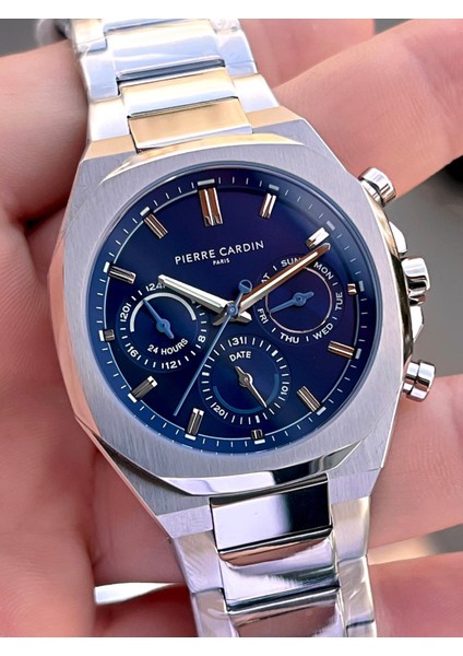 Italyan Tasarım Bileklik Hediyeli Çelik Kasa ve Kordon 3 Atm Erkek Kol Saati PC.1001.MS1 fırsatları