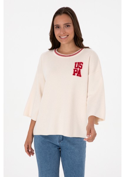 Kadın Krem Melanj Kazak /triko 50310214-VR159 modelleri