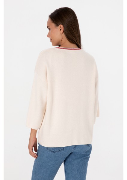 Kadın Krem Melanj Kazak /triko 50310214-VR159 indirimleri