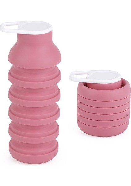 Büyük Kapasiteli 600 ml Su Şişesi Katlanabilir Silikon Pipetli Su Şişesi Darbeye Dayanıklı, Yüksek Sıcaklıkta Kullanılabilen Açık Hava Kamp Sporları Bardağı (Yurt Dışından)