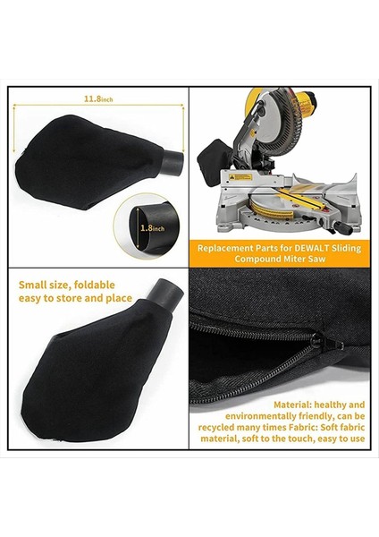 Dewalt DCS361B Için 2x Saw Toz Torbası N126162 DCS361M1 DW713 DW713-AR DW715 DW716 DW716XPS DWS782 DWS780 (Yurt Dışından) modelleri