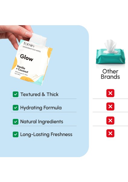 Vanilya ve Hindistan Cevizli Deodorant Mendil 15 Adet fiyatları